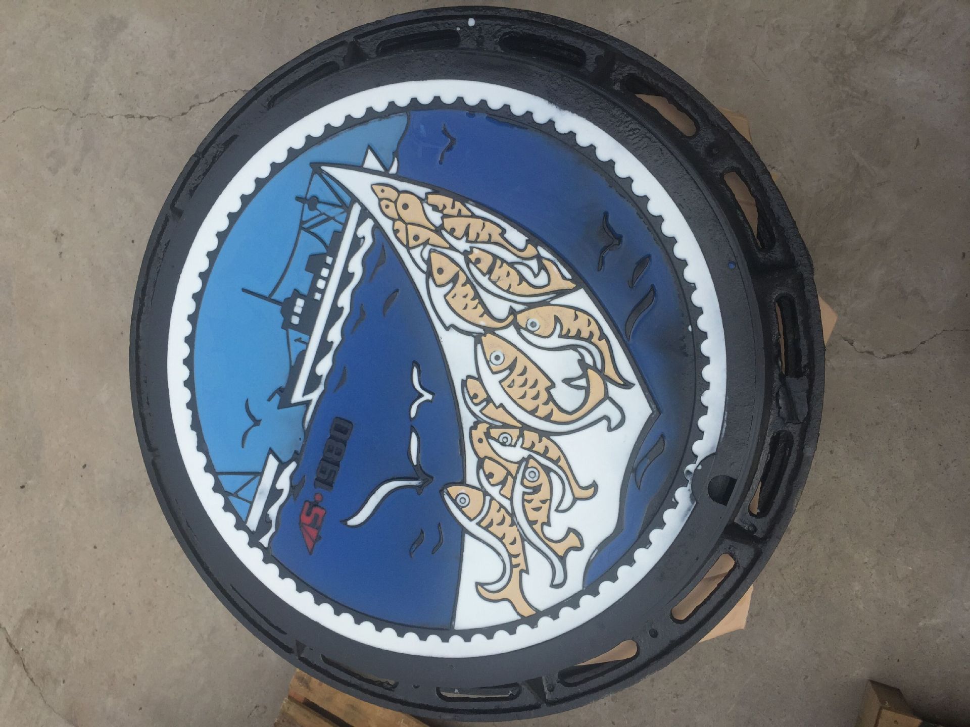 日式彩绘沙井盖文化地域特色文化窨井盖北京