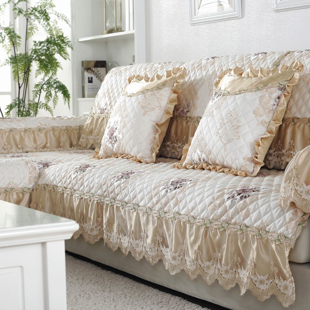 【米莱娅】沙发垫布料中间夹棉防滑硅胶底绗缝沙发垫半成品沙发布