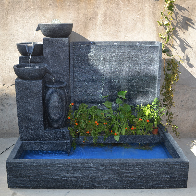 大型欧式流水喷泉水景鱼缸假山摆设客厅入户花园景观家居装饰摆件