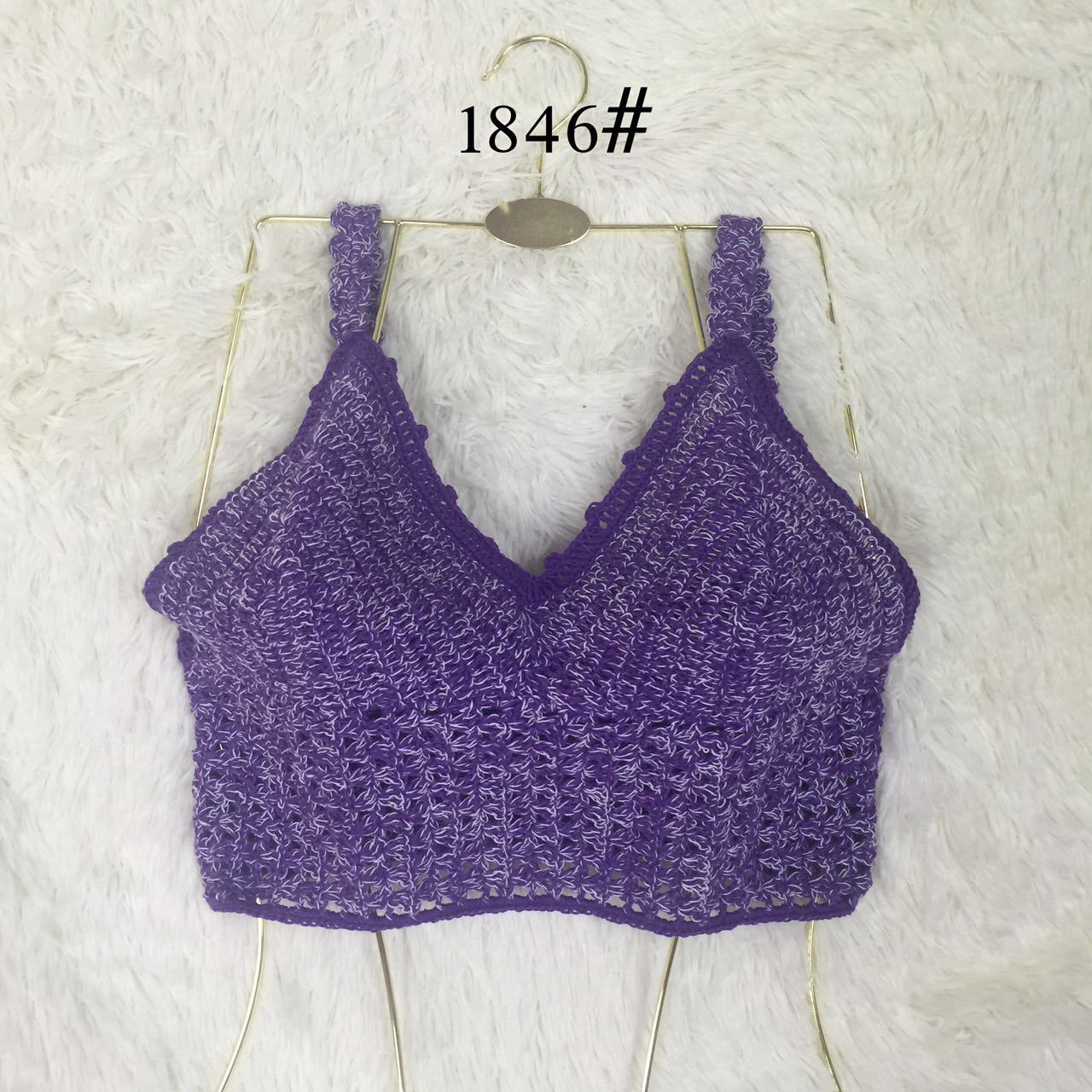 厂家直销 欧美新款手钩女士性感沙滩手钩编织比基尼文胸款