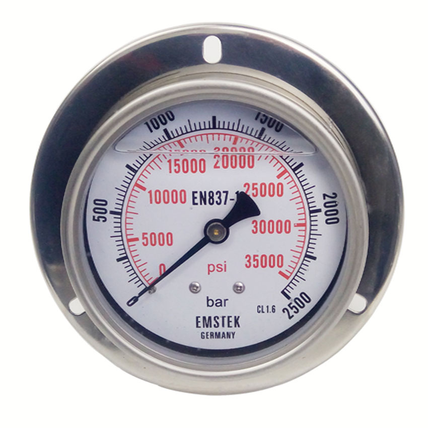 氮气压力表压力表径向耐震压力表耐腐蚀压力轴向带边