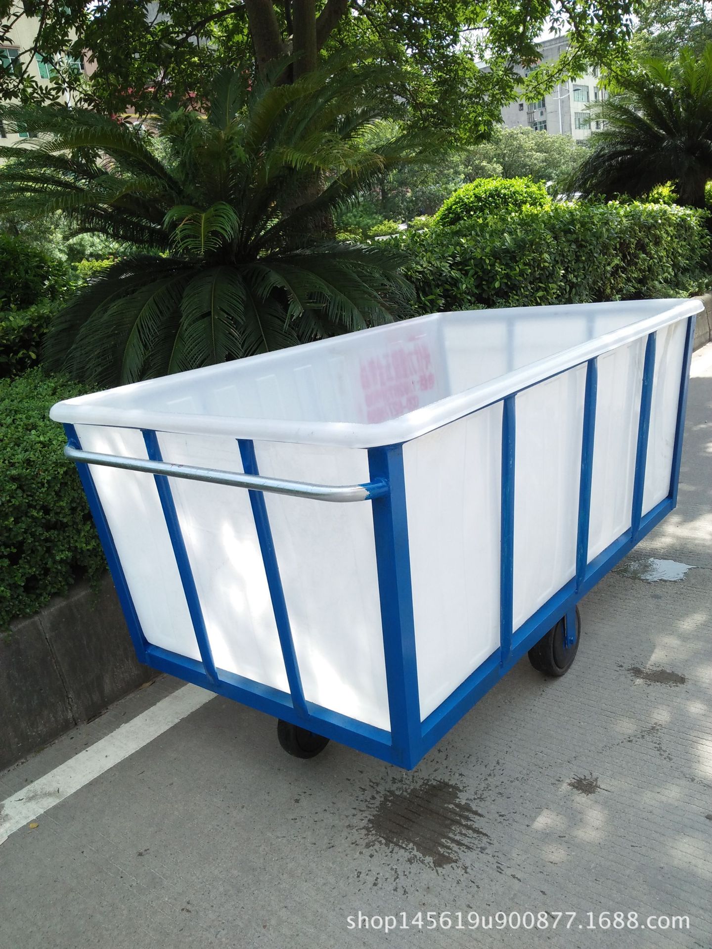 印染纺织业用橡胶轮落布车 /多规格耐用布衣内胆推布车