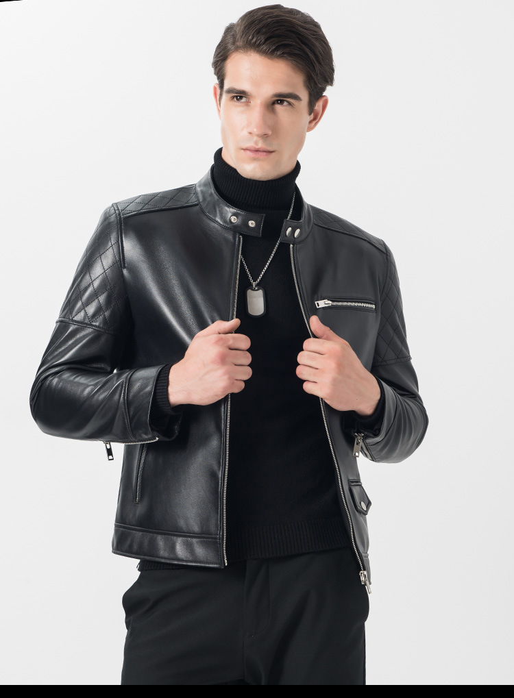 电视剧人民的名义候亮平同款真皮夹克男士机车单皮皮衣外套
