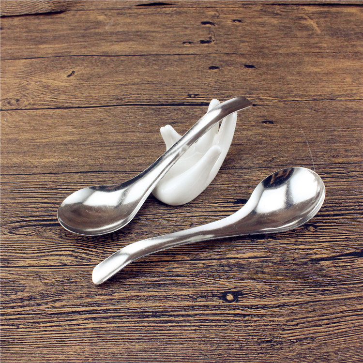 指南针勺子 不锈钢勺子 加厚西餐勺 分菜勺 西瓜圆勺 吃饭勺子