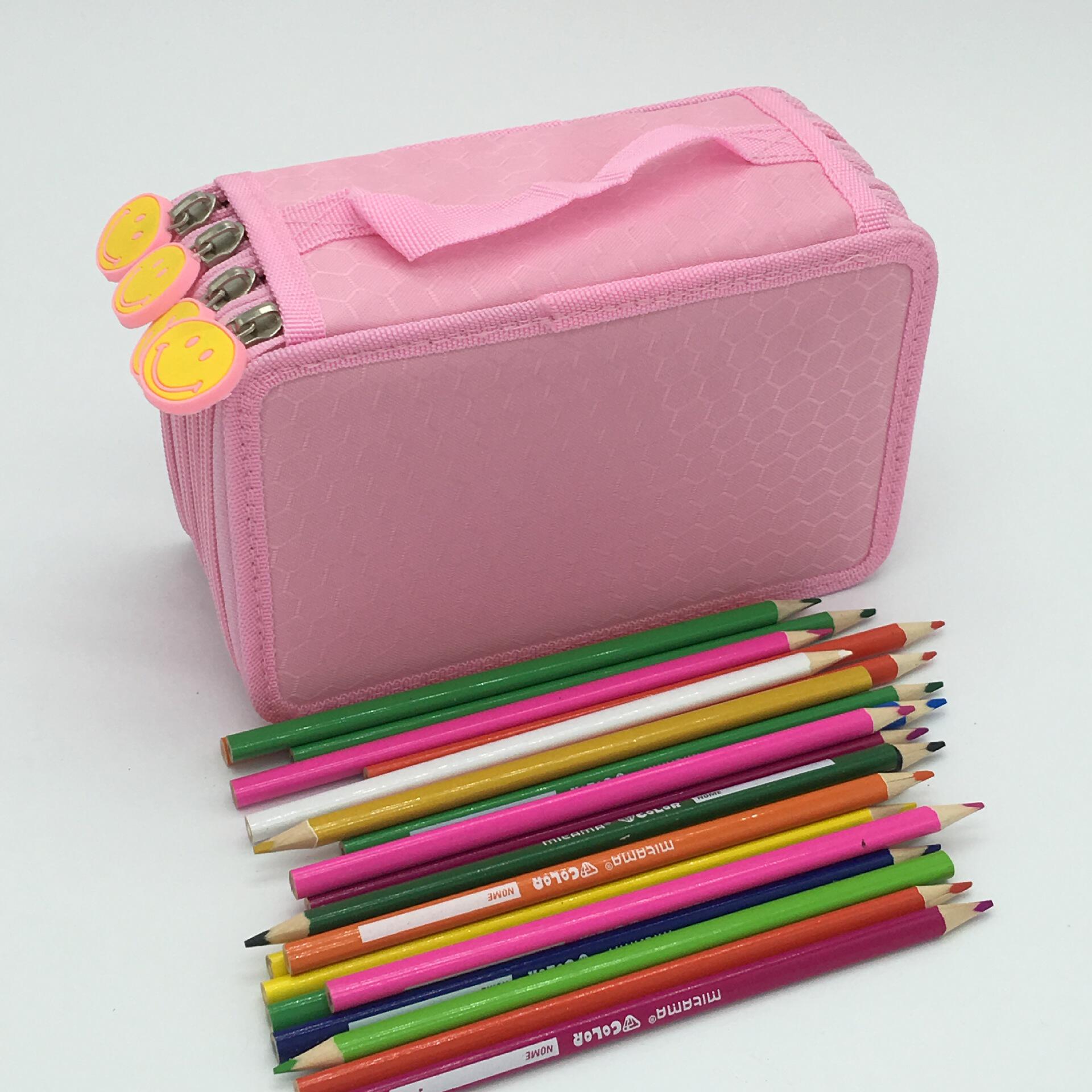 热销款款专业填色四层笔袋抗震防摔素描彩铅填色笔袋72孔文具盒