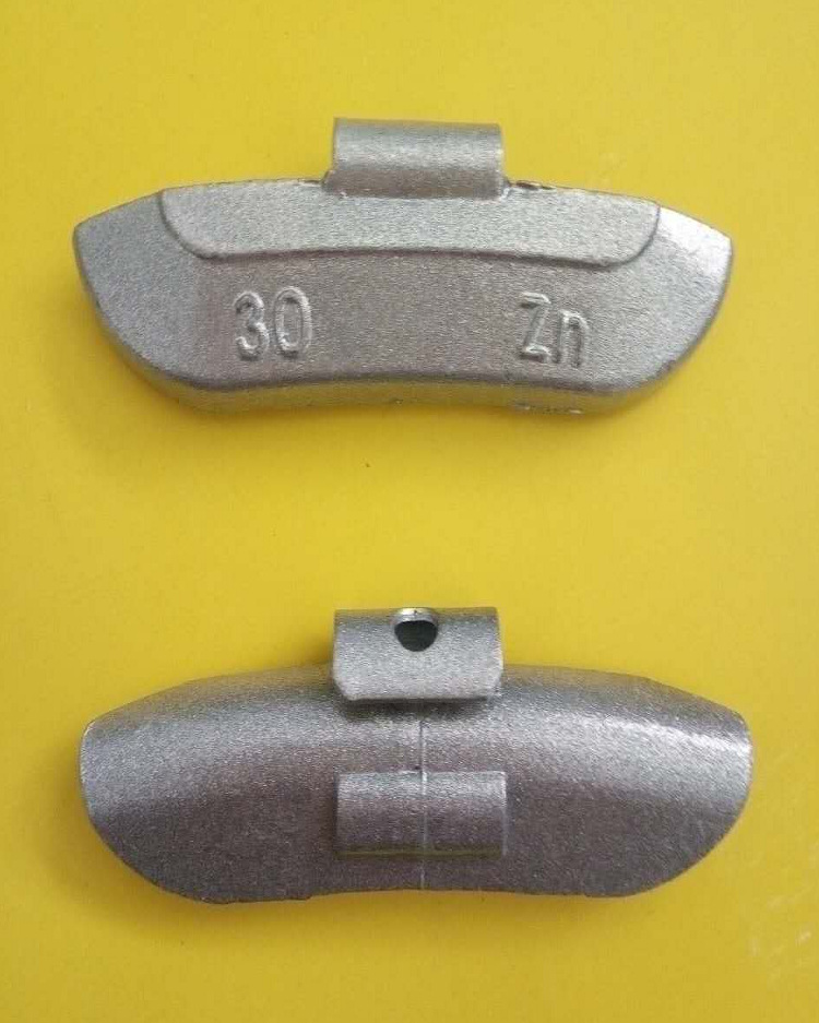 锌质压铸卡钩式平衡块5g-60g 轿车用锌合金卡钩式压铸车轮配重块