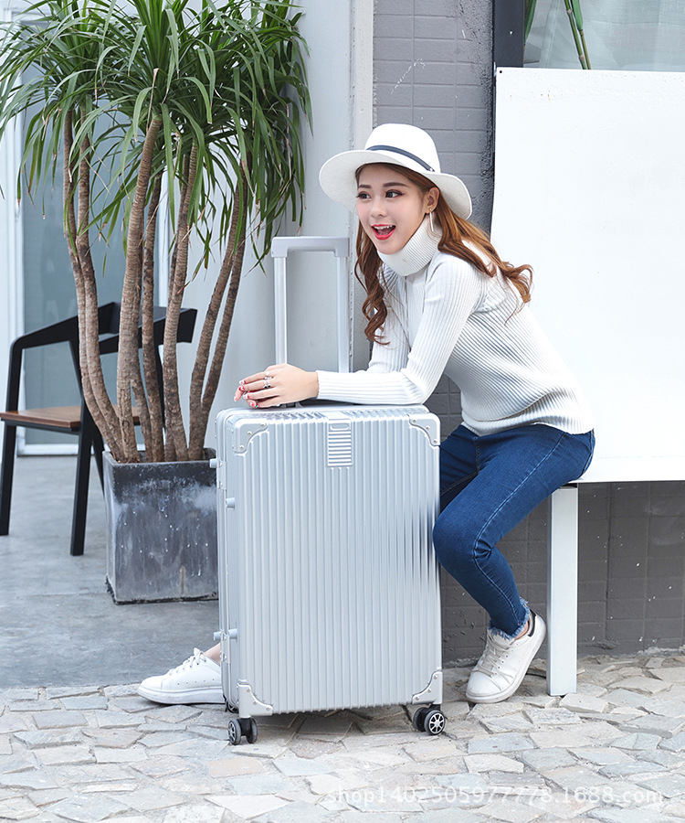 镁铝合金框旅行箱20寸磨砂登机箱24/26/29寸行李箱男女托运拉杆箱