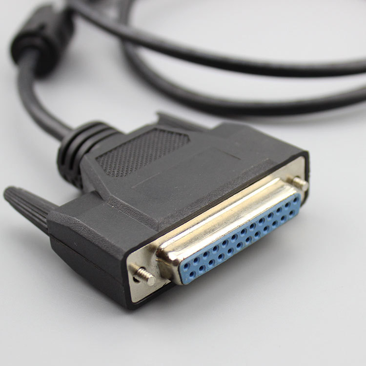 lpt并口线25pin d-sub打印机线 cpu数据线 db25 m parallel port