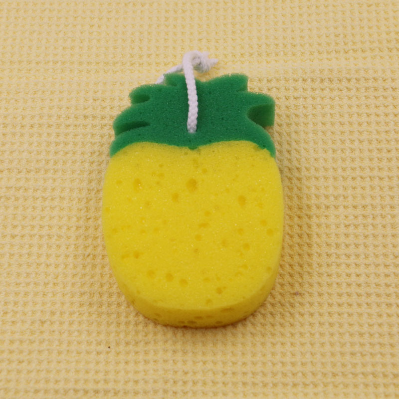 Creative Fruit Thickened Spong Mop Strong Decontamination Kitchen Thickened Scouring Pad Dishwashing Eraser Bath Sponge