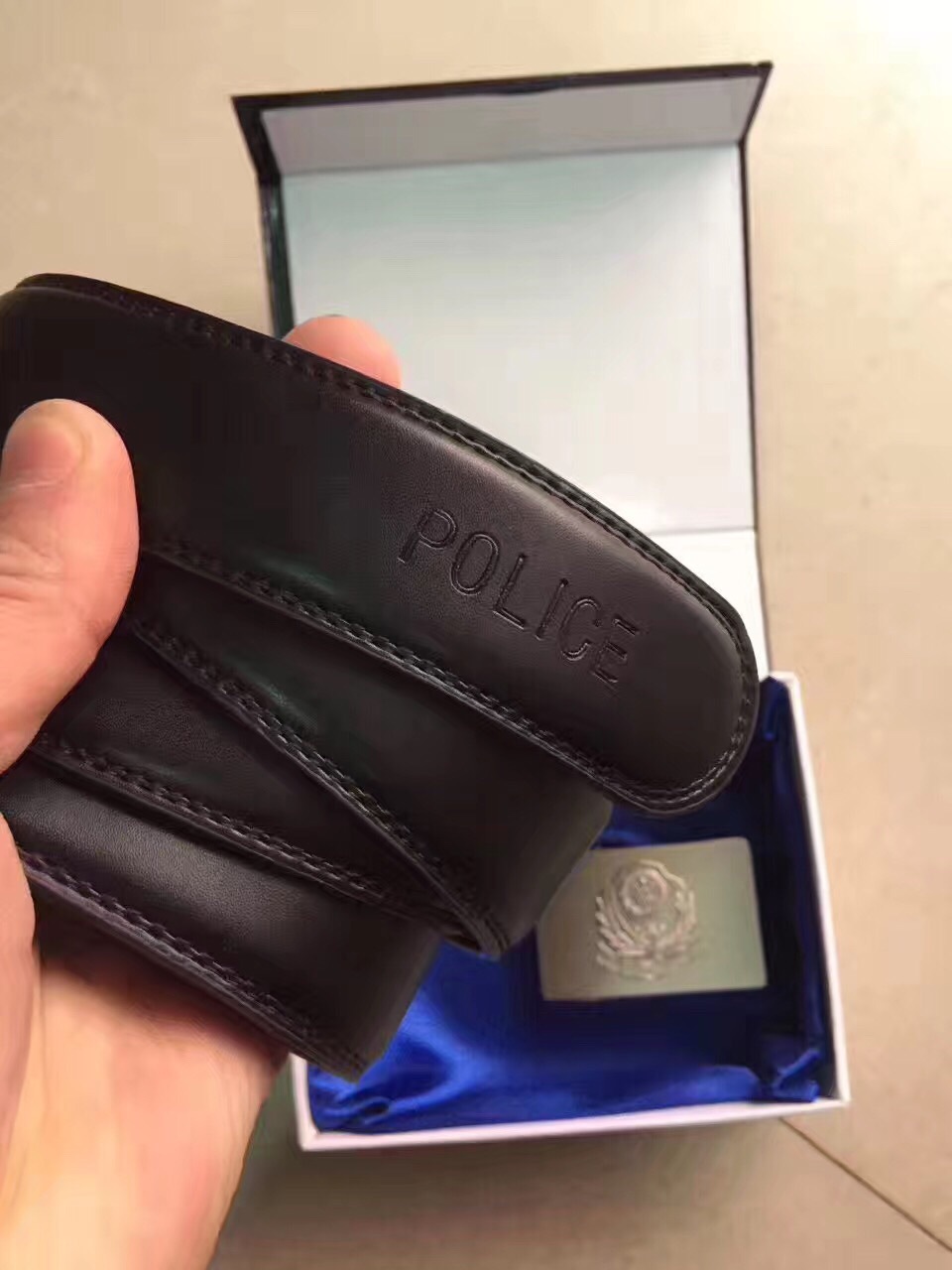 批发军迷礼品盒腰带国徽腰带 保安全钢头真皮带内腰带 裤带