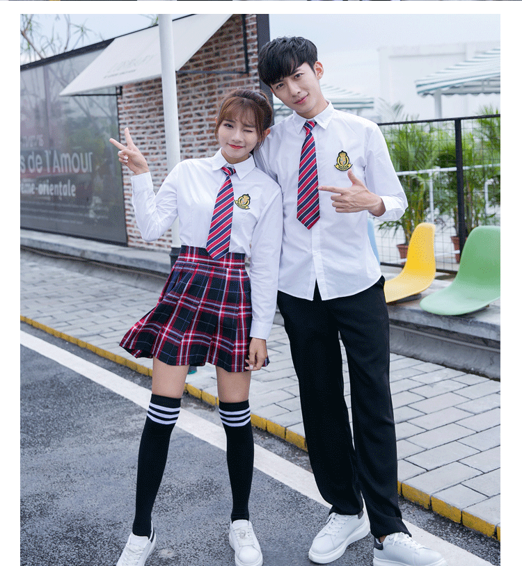 春秋季中学生校服英伦风校服情侣款表演服校服做批发一件代发