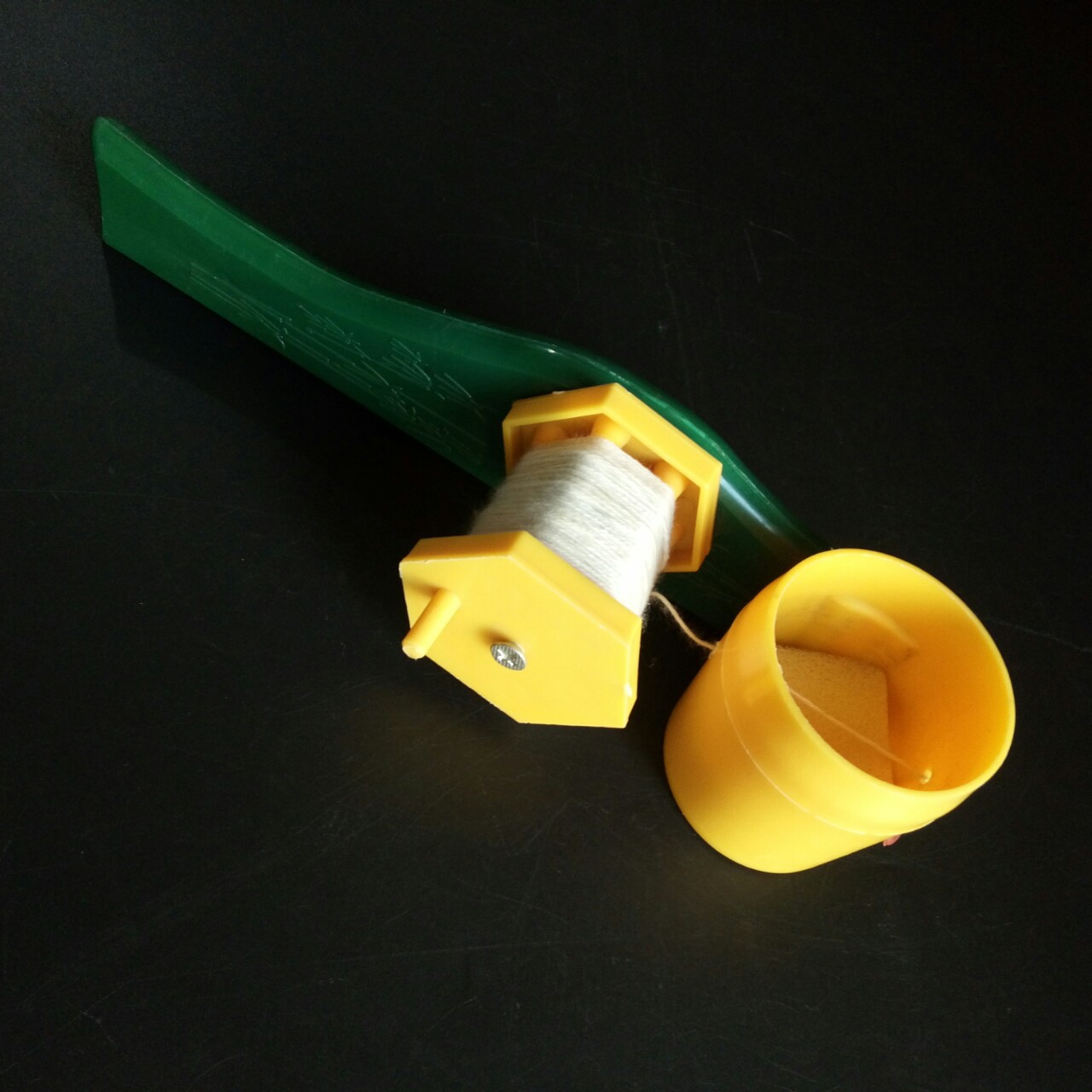 批发全塑料墨斗弹线器木工划线工具手摇墨斗