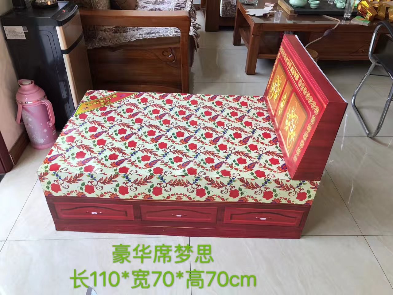 福竺殡葬用品批发纸活祭祀纸扎 床 豪华席梦思床铺 大床 祭祀用品