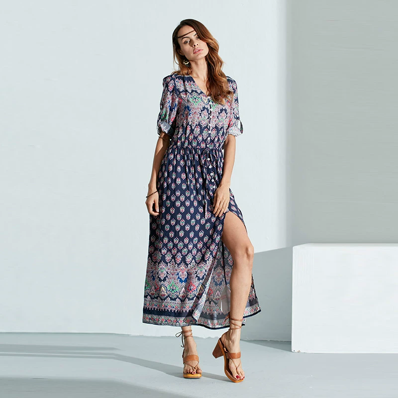 FREE SHIPPING Floral Ethnic Maxi Dress JKP4388 FREE SHIPPING Floral Ethnic Maxi Dress JKP4388