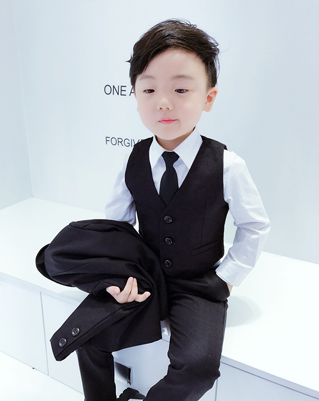 儿童西装 男童张绅士礼服 花童西服婚礼演出舞台服批发外贸