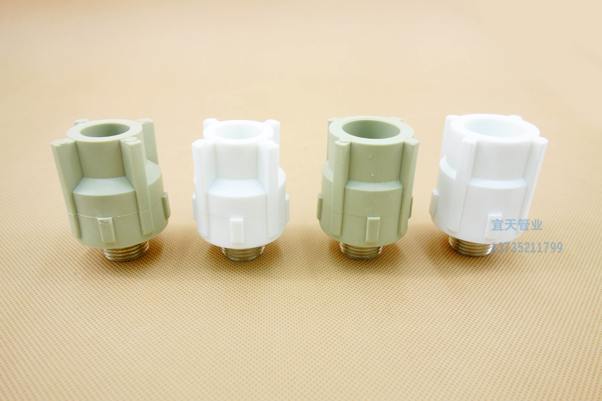 ppr外丝直接 变径外牙直接 20 4分 25 6分 ppr水管配件 瓷白灰色