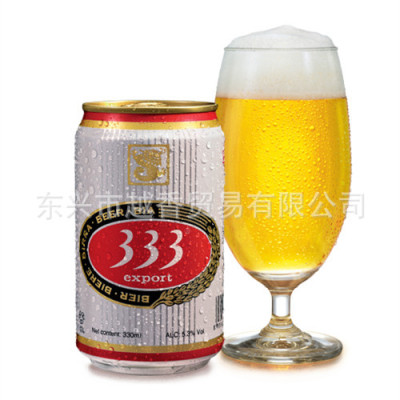 越南333啤酒 越南啤酒听装啤酒 易拉罐啤酒西贡产330mlx24听/件
