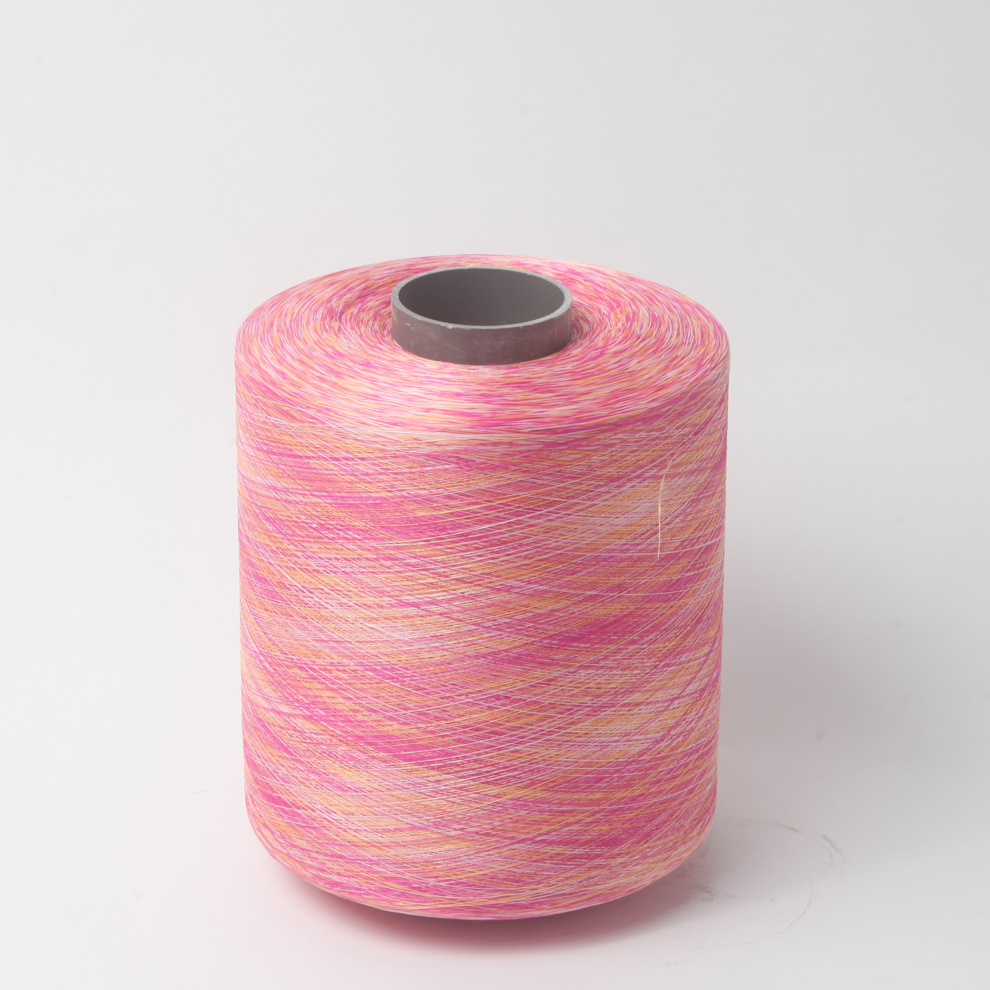 100d/96f 涤纶段彩丝纱线 七彩段染纱 织布织带纱线 现货供应