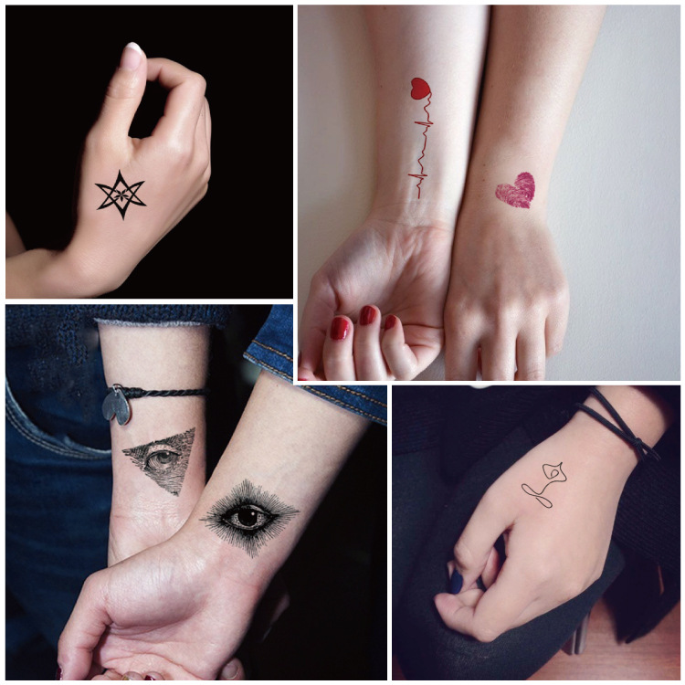 跨境防水纹身贴简约时尚小清新唯美个性临时纹身贴 厂家批发纹身