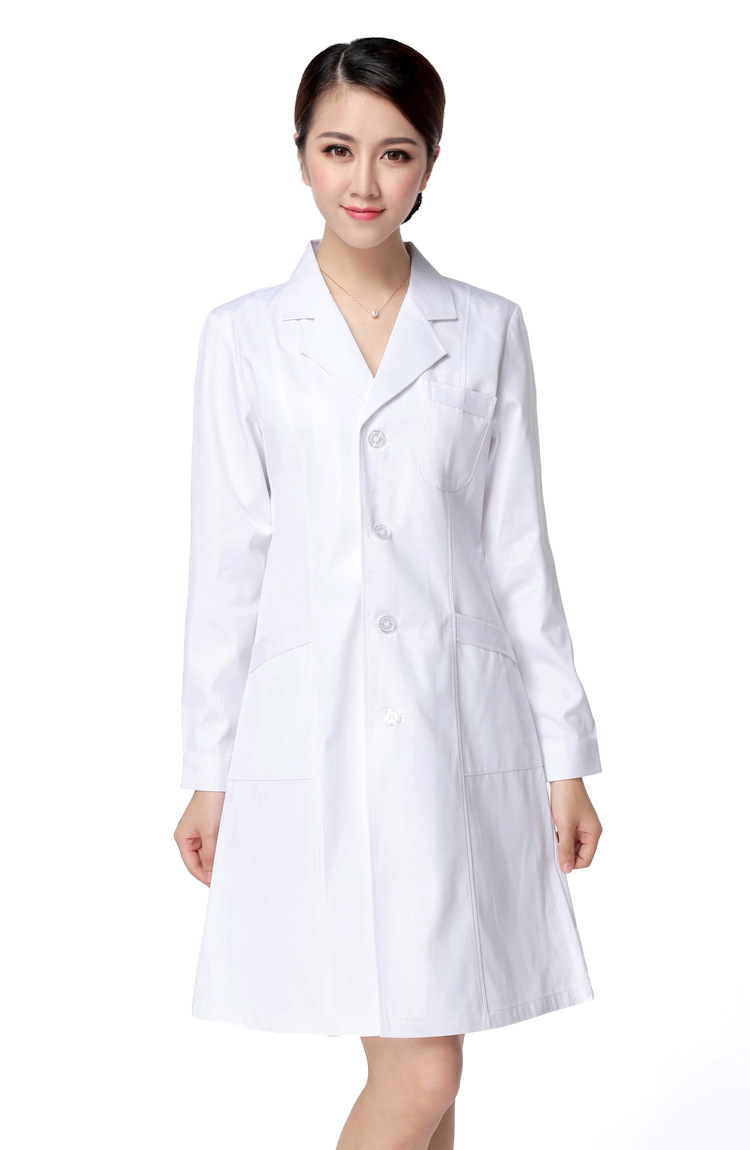 白大褂短袖女医生夏装薄款舒适透气长袖收腰修身护士服冬装工作服