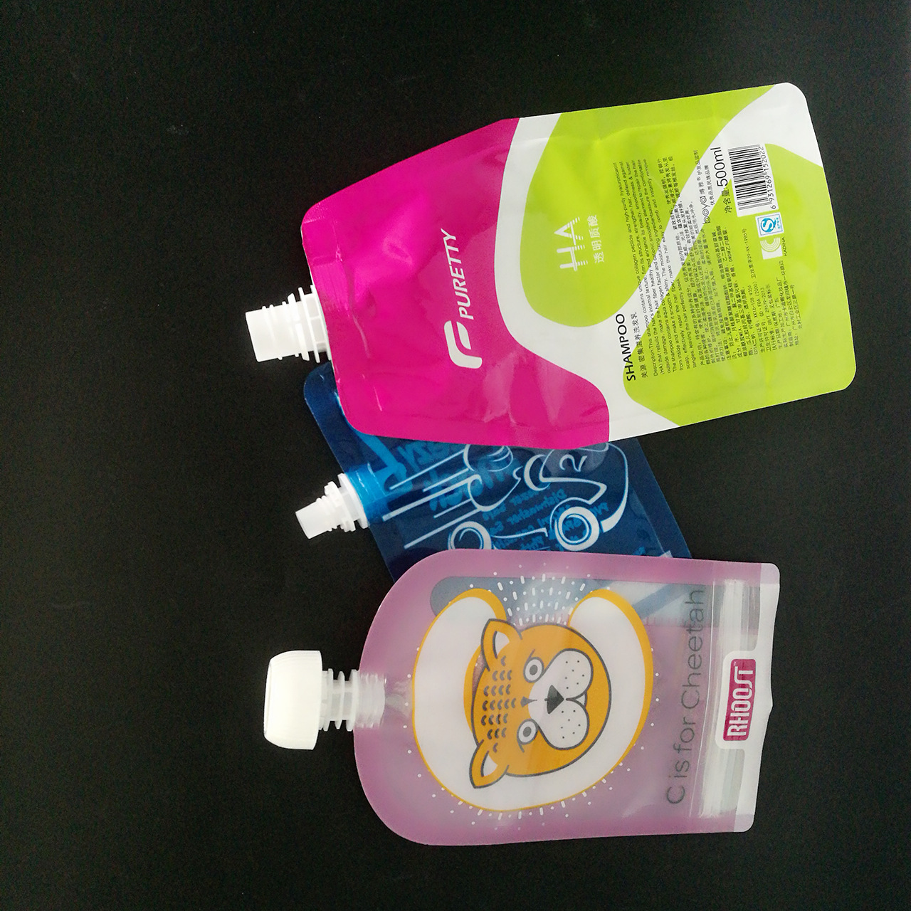 深圳厂家直销不规则环保安全复合印刷防水防潮异形吸嘴袋