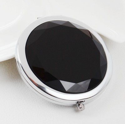 厂家直销小镜子 水晶圆镜加工定制 携带方便礼品赠品镜子可印logo