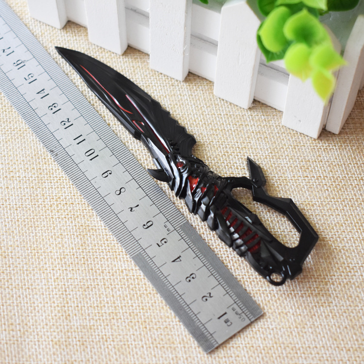 手游周边英雄级武器刀16cm小号合金修罗刃带皮套刀一件代发