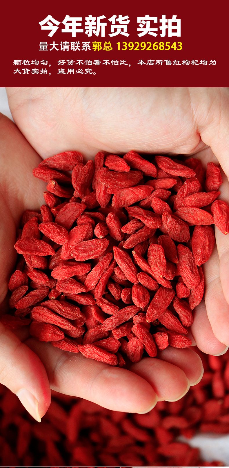 宁夏中宁枸杞子特级500g免洗 小包装红枸杞即食散装批发一件代发
