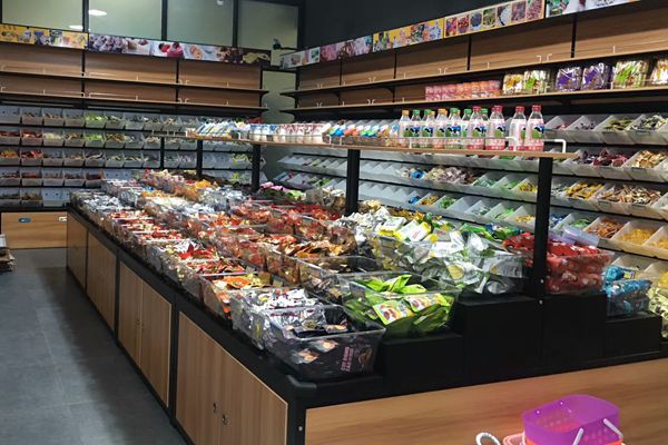 老婆大人悠百佳零食货架 超市散称糖果柜 散装食品货架木质展示柜