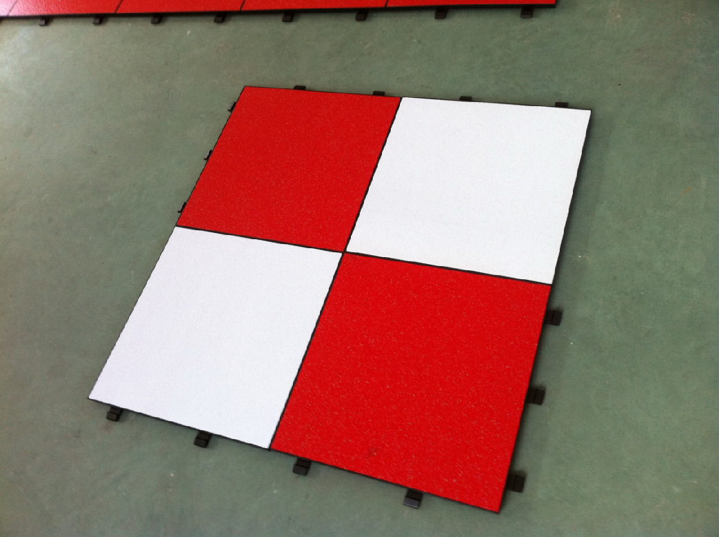 便携式塑料拼接地板,红色晶点abs地板,pvc表面地板,防滑