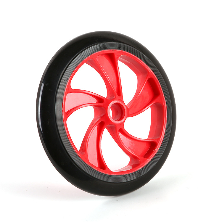 成人滑板车耐磨静音8寸脚轮小推车pu轮旋风20030pu轮子可加工定制