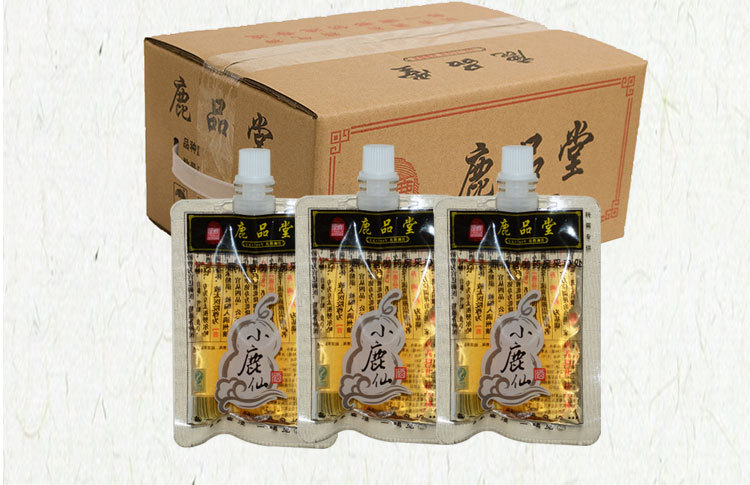 鹿品堂小鹿仙酒鹿酒鹿茸酒鞭男士滋补养生保酒健50袋成箱走货