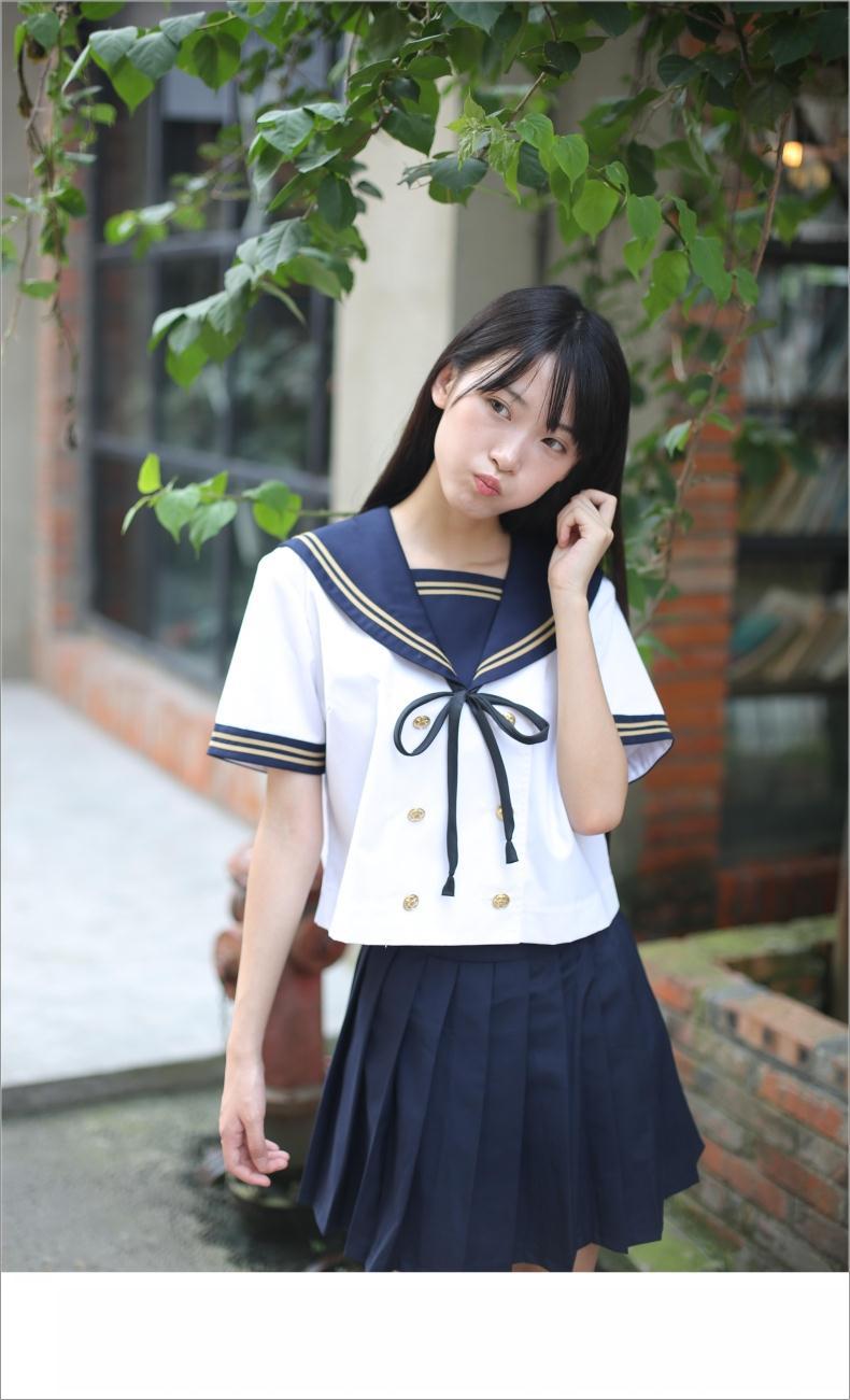 软妹服日系学生套装裙正统制服学院风水手服班服两件套日常班服
