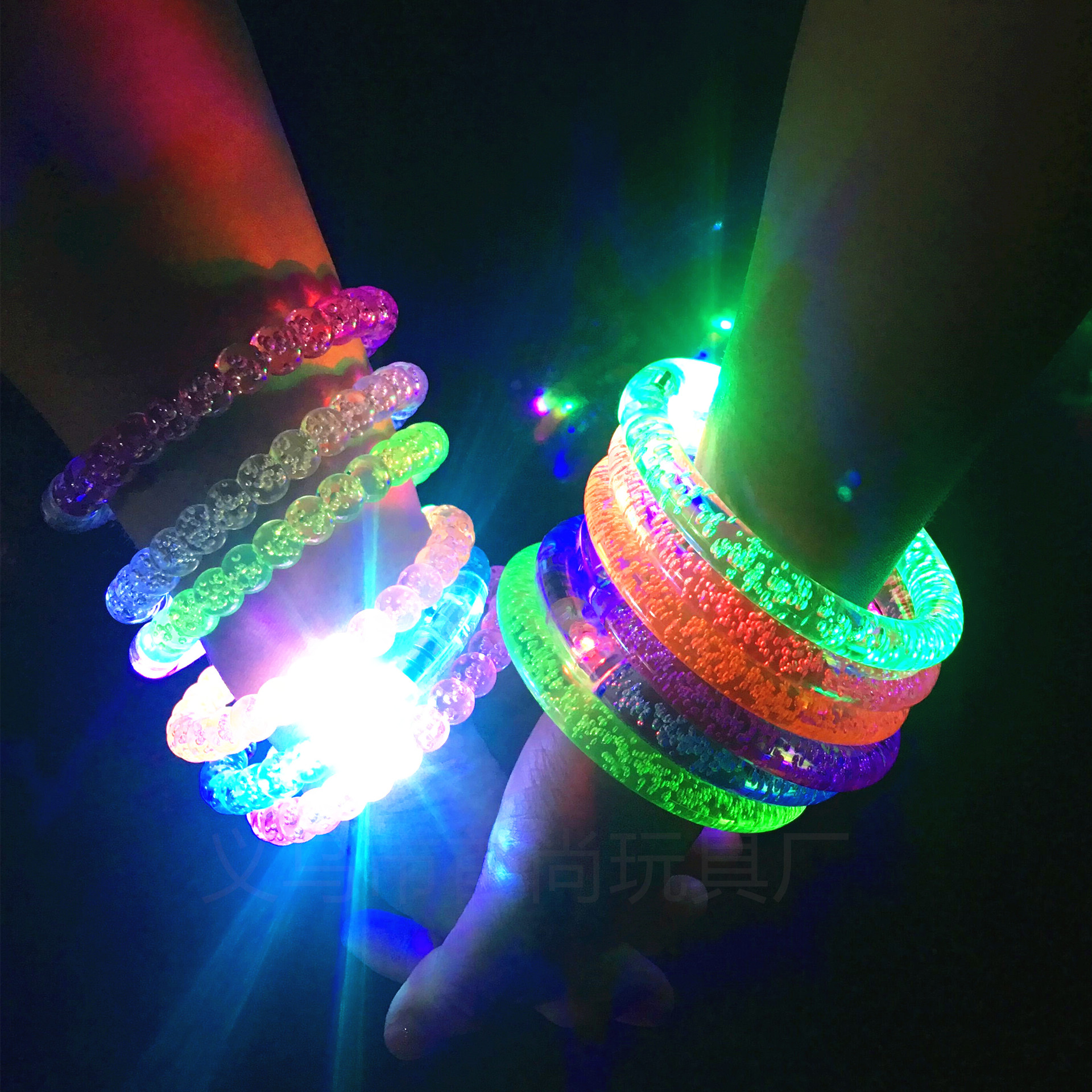 acrylic luminous bracelet led colorful bracelet small toy stall scan code to push small gifts flash trinkets