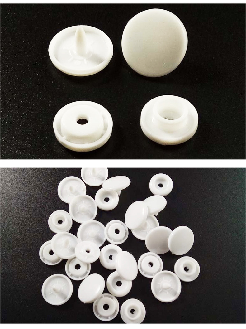 厂家直销 货供应白色t3t5t8塑料四合扣 白色扣子