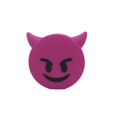 跨境专供卡通qq表情pvc恶魔移动电源emoji小恶魔表情充电宝