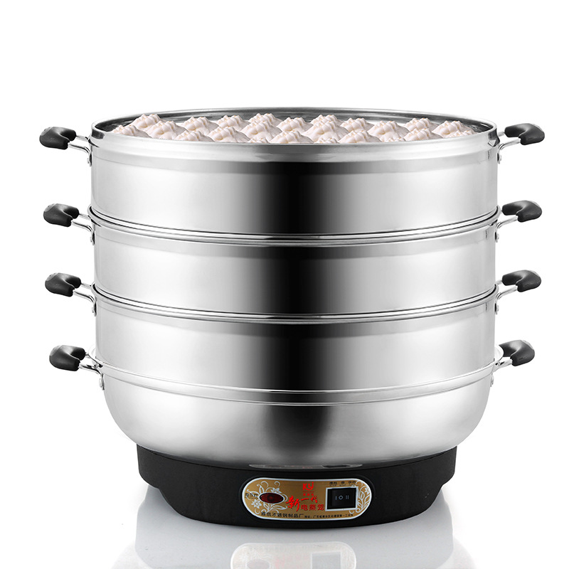 凯丽佳节能电蒸笼40cm 不锈钢电蒸笼多层蒸锅 多功能商用电锅批发