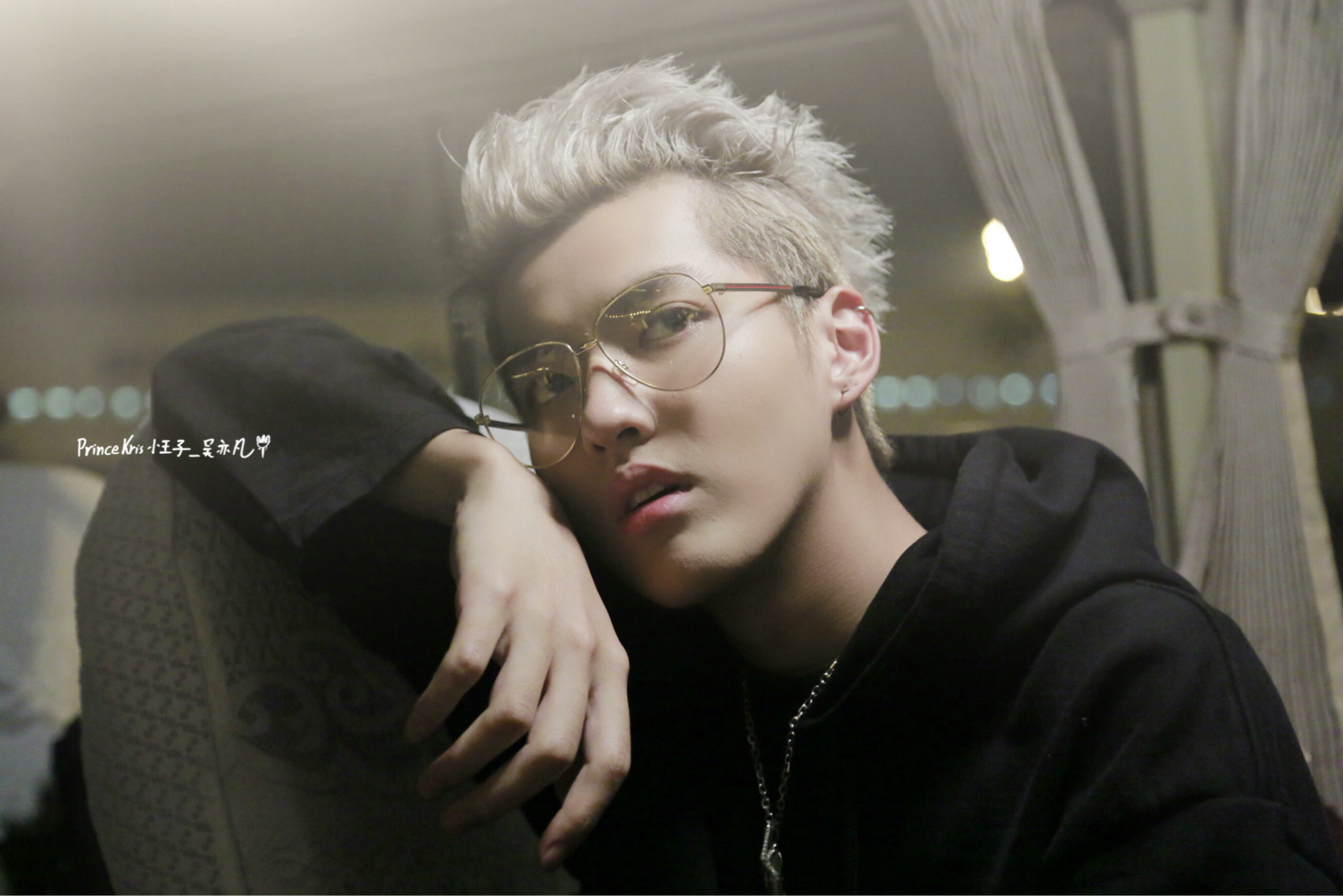 吴亦凡同款金属大框眼镜框072复古原宿平光镜潮流时尚镜框