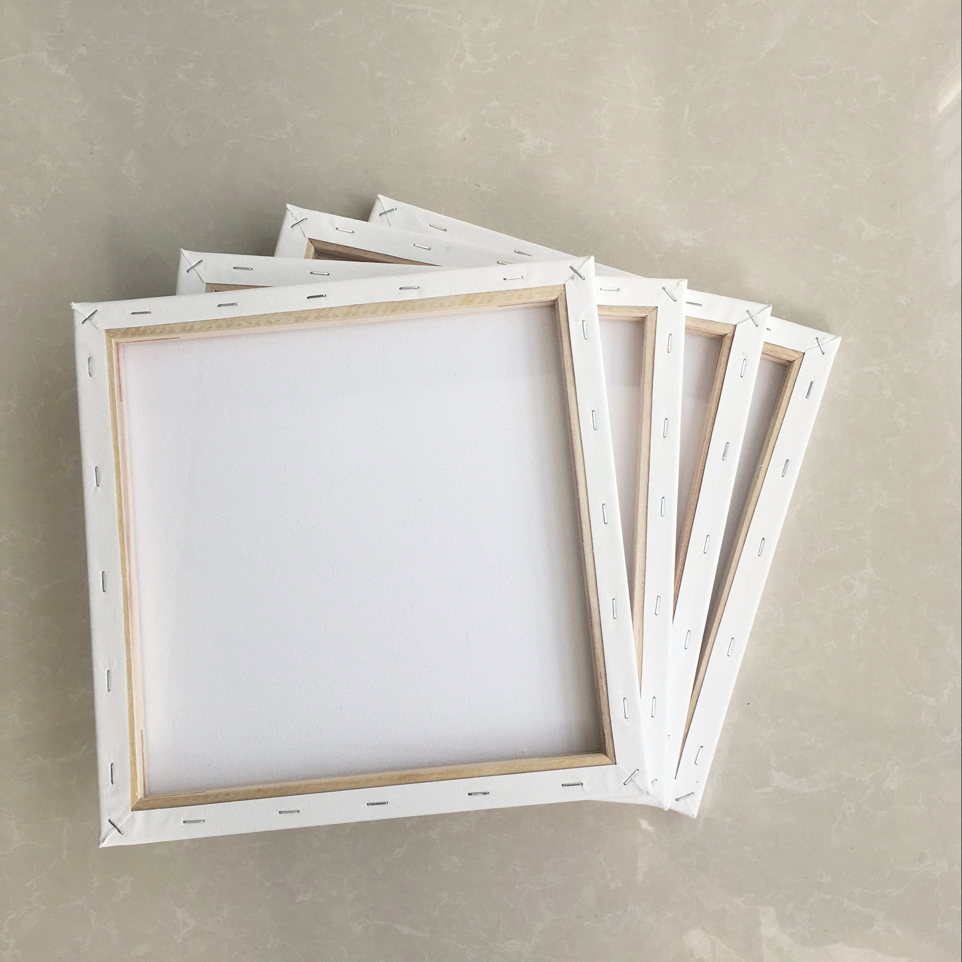 鸿轩画材油画框纯棉20*20四个套装习框美术专用绘画框多尺寸