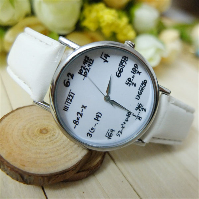 外贸清仓 学霸热爱数学公式手表 男表女表学生时尚皮带手表