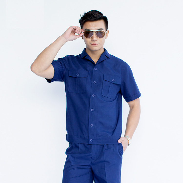 邦安1208短袖夏季工衣 工厂专用工衣 可定制可绣字工作服批发