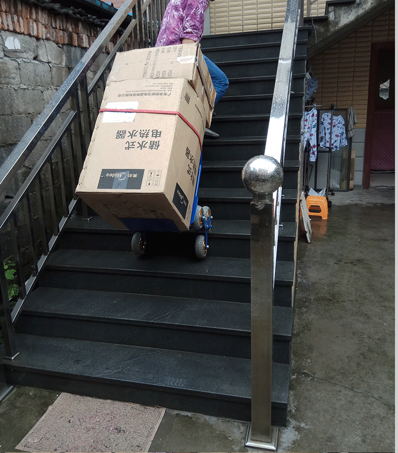 厂家直销爬楼梯车六轮搬运工具车上下楼梯拉货车250kg手拉车热销
