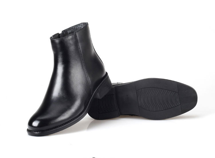 正品07a军官绒皮鞋男冬季羊毛皮靴冬常服军靴羊毛皮鞋真皮马丁靴