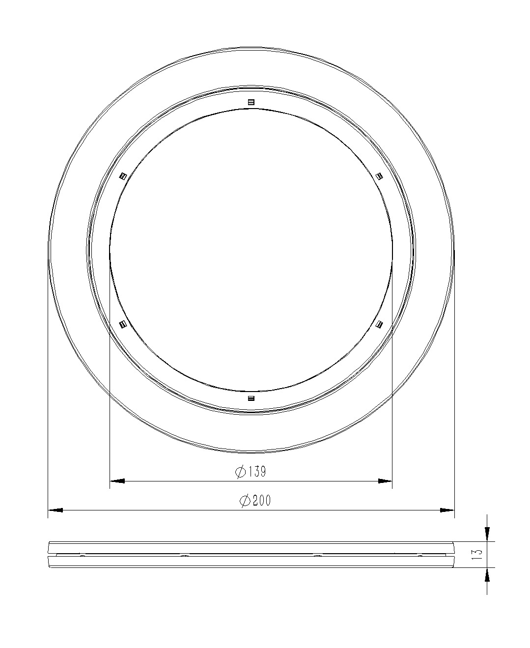 8寸透明亚克力环形转盘,黑色白色都有现货 c0608