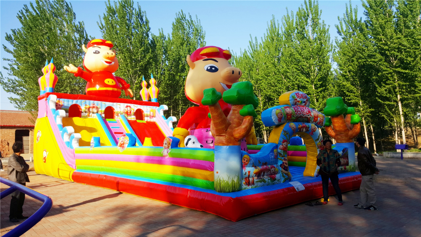 大型充气攀岩充气城堡蹦蹦床气模玩具成人跳跳床儿童乐园充气滑梯