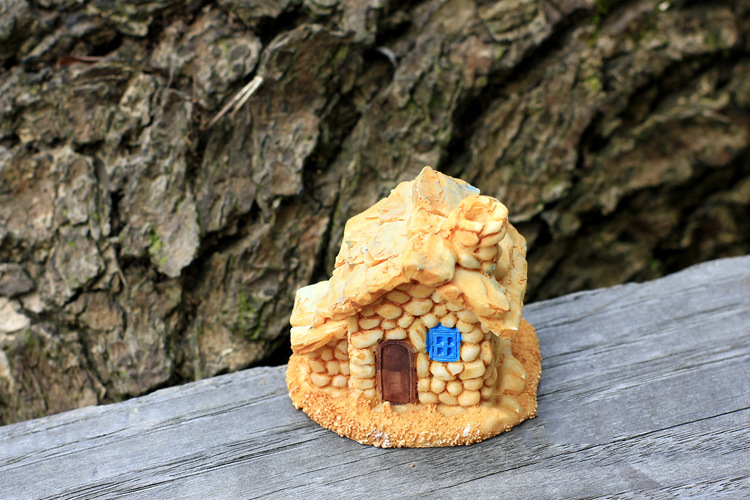 苔藓微景观生态瓶装摆件 精灵古堡石头房子 房屋 diy多肉摆件配件