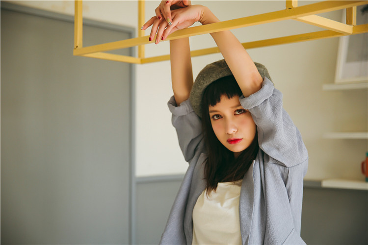 外套msg 模特实拍 studio 2017春季新款韩版 小西装外套 短款热裤套装