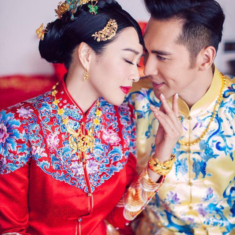 钟丽缇同款秀禾服新娘中式婚礼服龙凤褂复古喜服2020初春明星同款