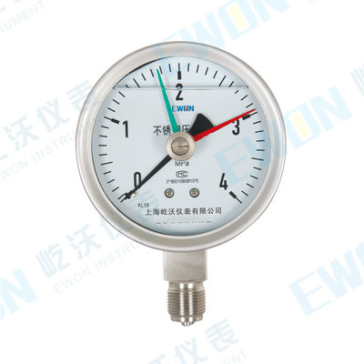 不锈钢三针压力表 三针压力表 ysz--100bf 定位压力表 厂家促销