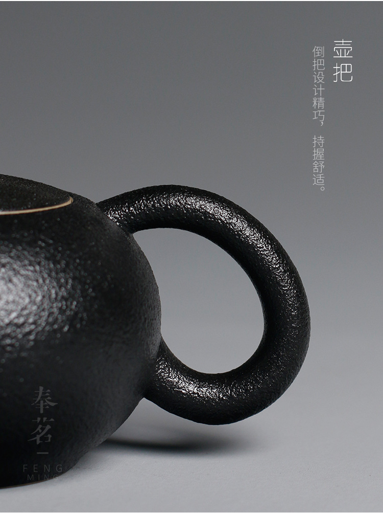 黑陶茶壶 陶瓷西施壶 泡茶器仿古黑陶泥台湾 功夫茶具茶壶
